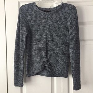 Crop Charcoal Knit Sweater